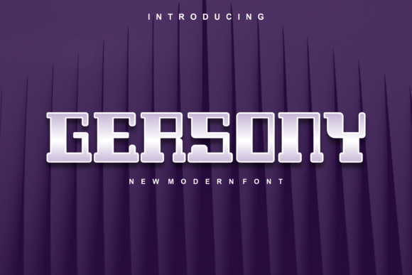Gersony: A Modern Display Font for Editorial Design