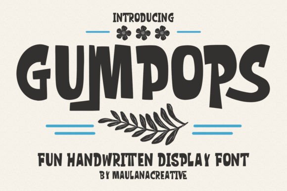 Introducing Gumpops: A Charming Display Font for Creative Projects