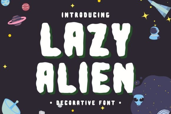 Lazy Alien: A Spooky and Playful Font for Creative Makers