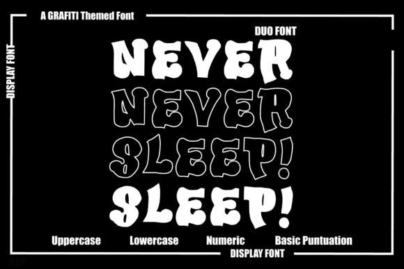 Never Sleep: A Bold Urban Font for Your Brand